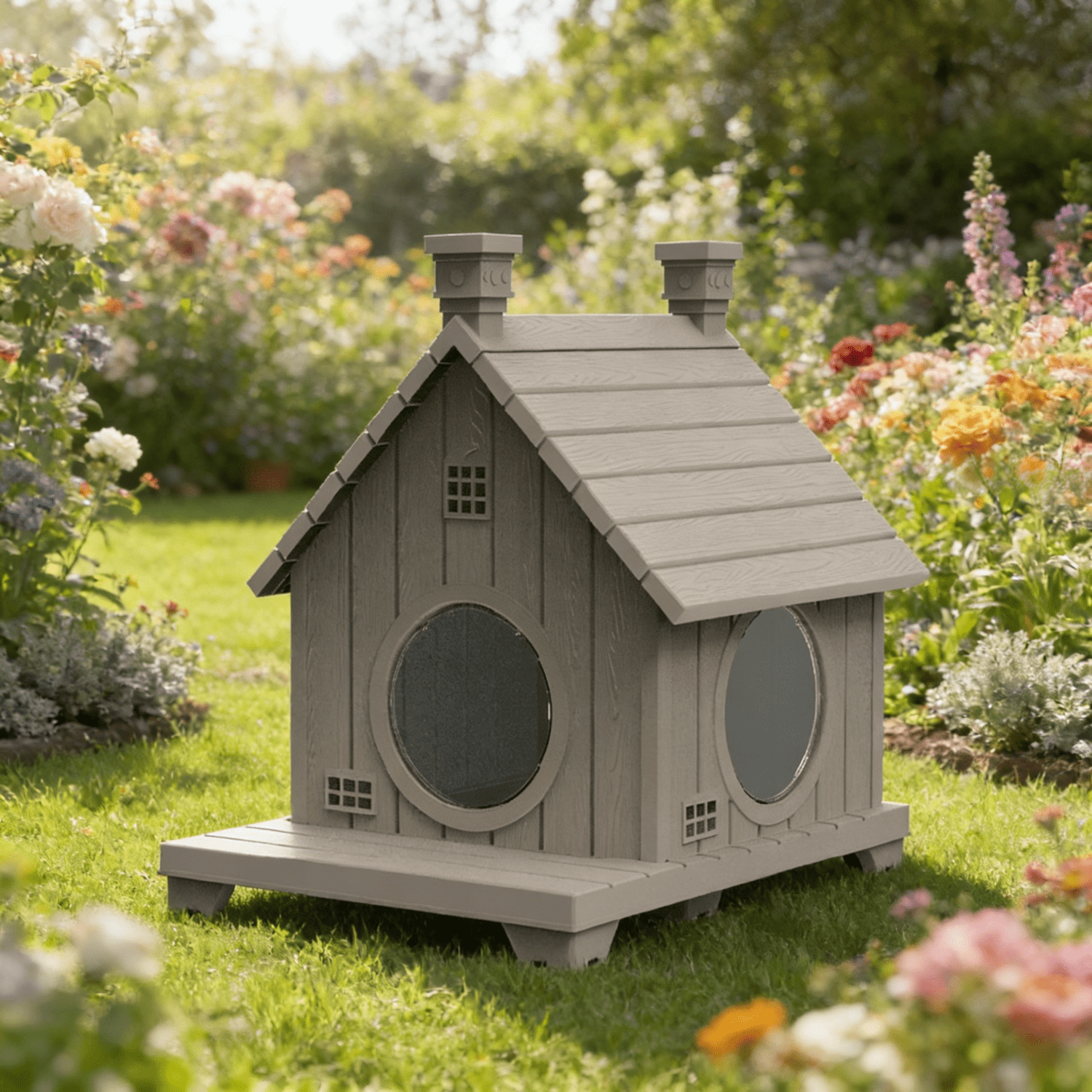 Indoor and Outdoor Universal Plastic Cat Houseu002Fcat Bed, All-weather Sun Protection and Scratch Resistance Outdoor Pet Shelter | Easy to Clean, Ventilated and Odorless, Sturdy and Durable, Multiple Sizes to Meet The Needs of Different Cats - Image 2