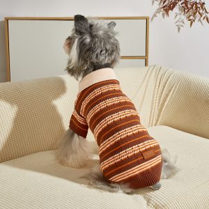 Classic Cable-Knit Dog Sweater - Vintage Inspired, Breathable & Cozy Small Dog Clothes, Easy Machine Wash