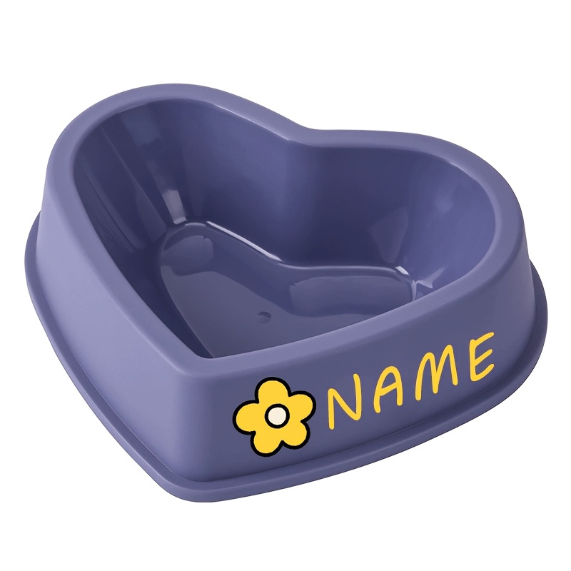 1pc Personalized Custom Name Heart-Shaped Dog Bowl - Customizable Pet Bowl with Floral Design, PP Material - Personalized Pet Food Bowl Stand, Smallu002FMediumu002FLarge Dog Feeding Bowl, No Power Required Durable Pet Feeding Stand, Suitable for Cats - Image 9