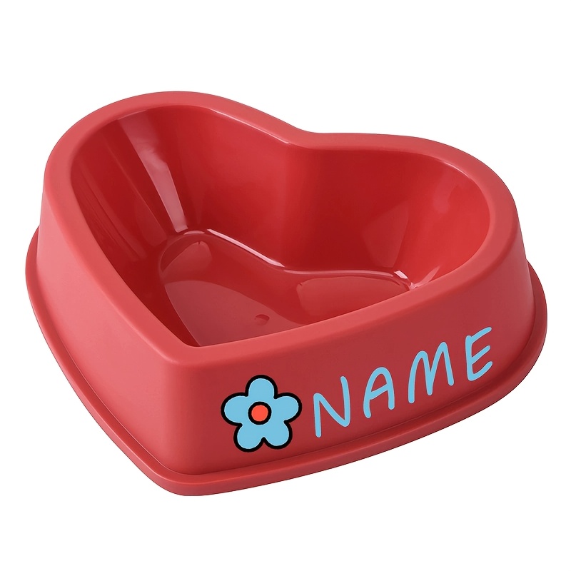 1pc Personalized Custom Name Heart-Shaped Dog Bowl - Customizable Pet Bowl with Floral Design, PP Material - Personalized Pet Food Bowl Stand, Smallu002FMediumu002FLarge Dog Feeding Bowl, No Power Required Durable Pet Feeding Stand, Suitable for Cats - Image 7