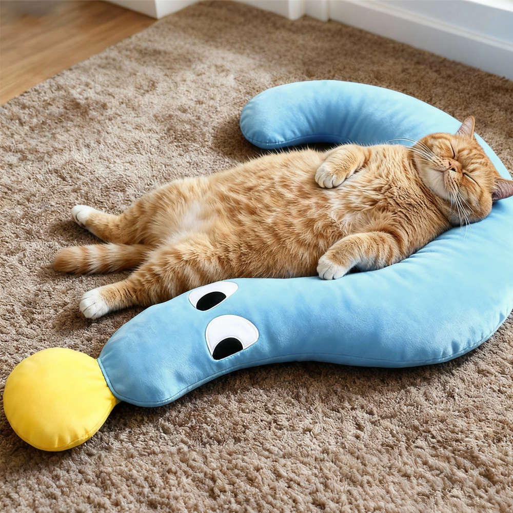 Pet Pillow, Pillow for cats And Dog, Super Soft Plush Pet Comfort Toy Half Donut Pillow, Pet Supplies, Pet Bedding, Pet Toys,, gifts, gifts, machine washable