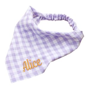 Custom Pet Head Scarf with Embroidered Name, Personalized Dog Bandanas And Cat Bandana, Customized Pet Scarf – Elastic, Customizable Plaid Headscarf, Dog Gifts, Pet Birthday Gifts, Vintage, Casual, Stylish, Pet Additions, Unique Gifts