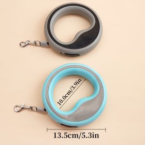 1 Dog Retractable Leash And 4 Rollsu002F60 Dog Poop Bags 98.43 inch Rope Length Circular Shape One-Button Lock Freely Retractable Adjustable Pet Walking Dog Bracelet Leash Suitable for Small Dogs Walking